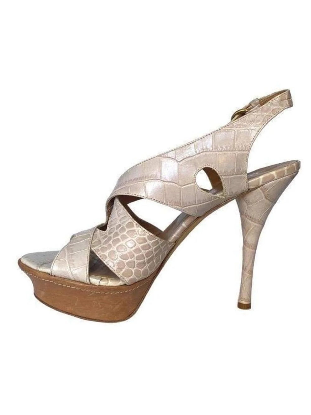 LATITUDE FEMME
Leather Platform Sandal Shoes